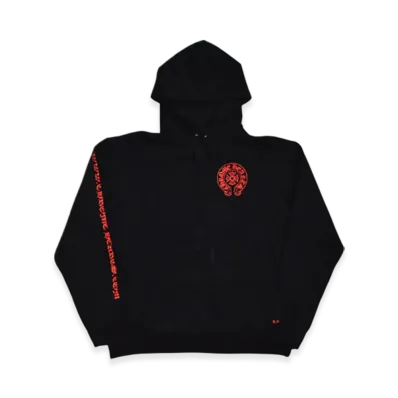 Chrome Hearts Horseshoe Logo Hoodie Pullover "Black/Red"