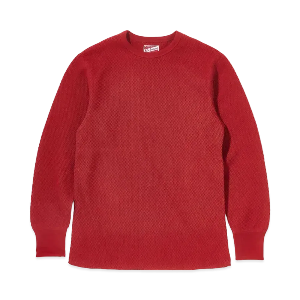 THE REAL McCOY'S Honeycomb Thermal Shirt "Brick Red"