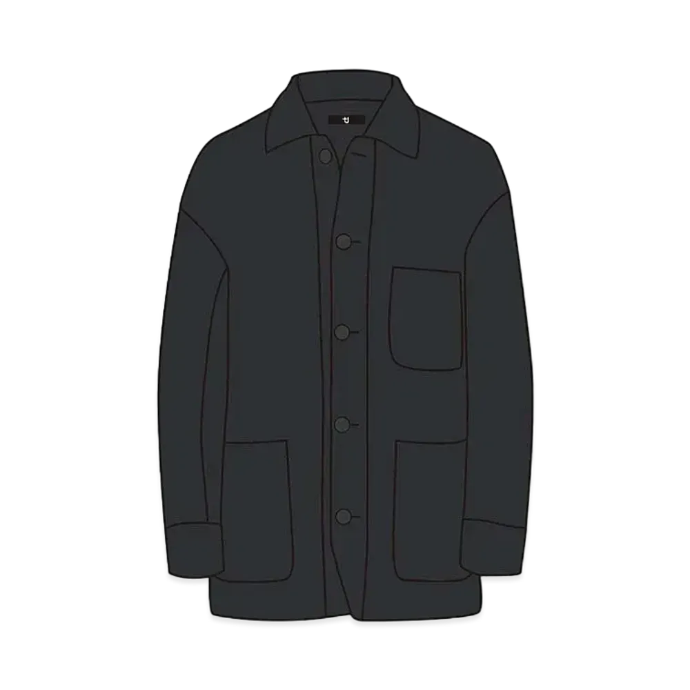 UNIQLO +J Wool Blend OverSize Shirt Jacket 446359 "Dark Grey"