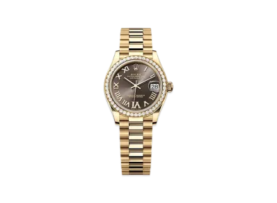 ROLEX Datejust 31mm Yellow Gold Diamond 278288RBR "Dark Grey"
