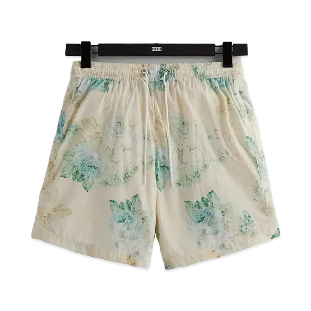 Kith Printed Active Swim Short Vintage Roses "Waffle"