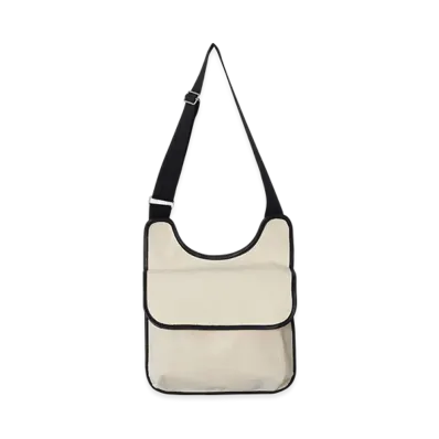 YOKE Cotton Canvas Shoulder Bag "Ecru"
