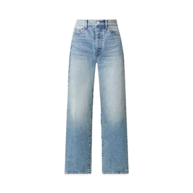 AMIRI Women'S MA Quad High Rise Wide Jean "Classic Mid Indigo"