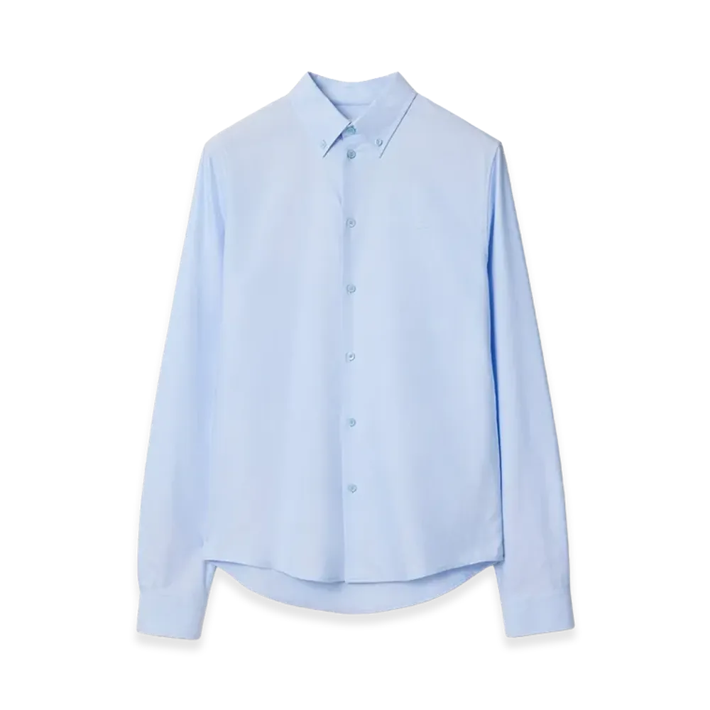 Burberry Slim Fit Cotton Oxford Shirt "Blue Smoke"