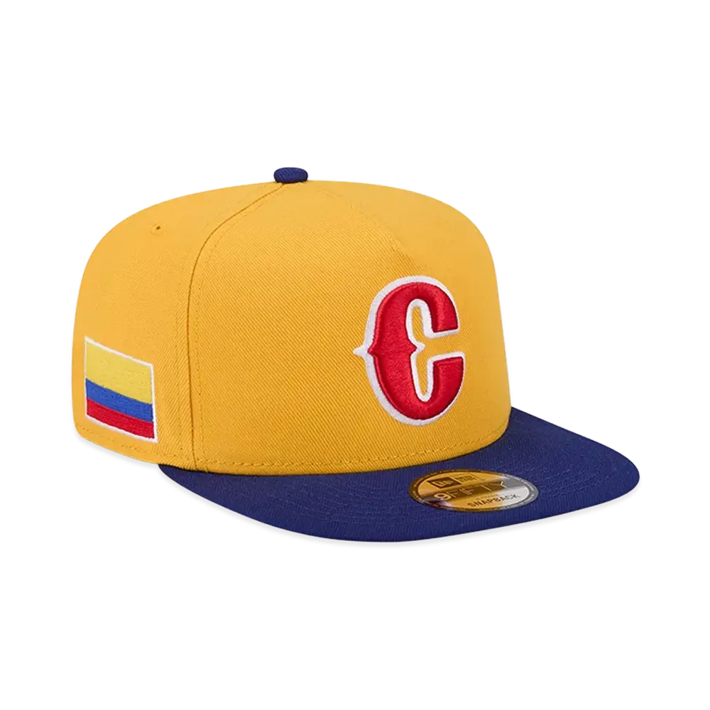 NEW ERA Colombia Baseball 2026WBC World Baseball Classic 9Fifty A-Frame Snapback Hat "Yellow/Blue"