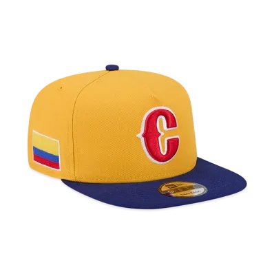 NEW ERA Colombia Baseball 2026WBC World Baseball Classic 9Fifty A-Frame Snapback Hat "Yellow/Blue"