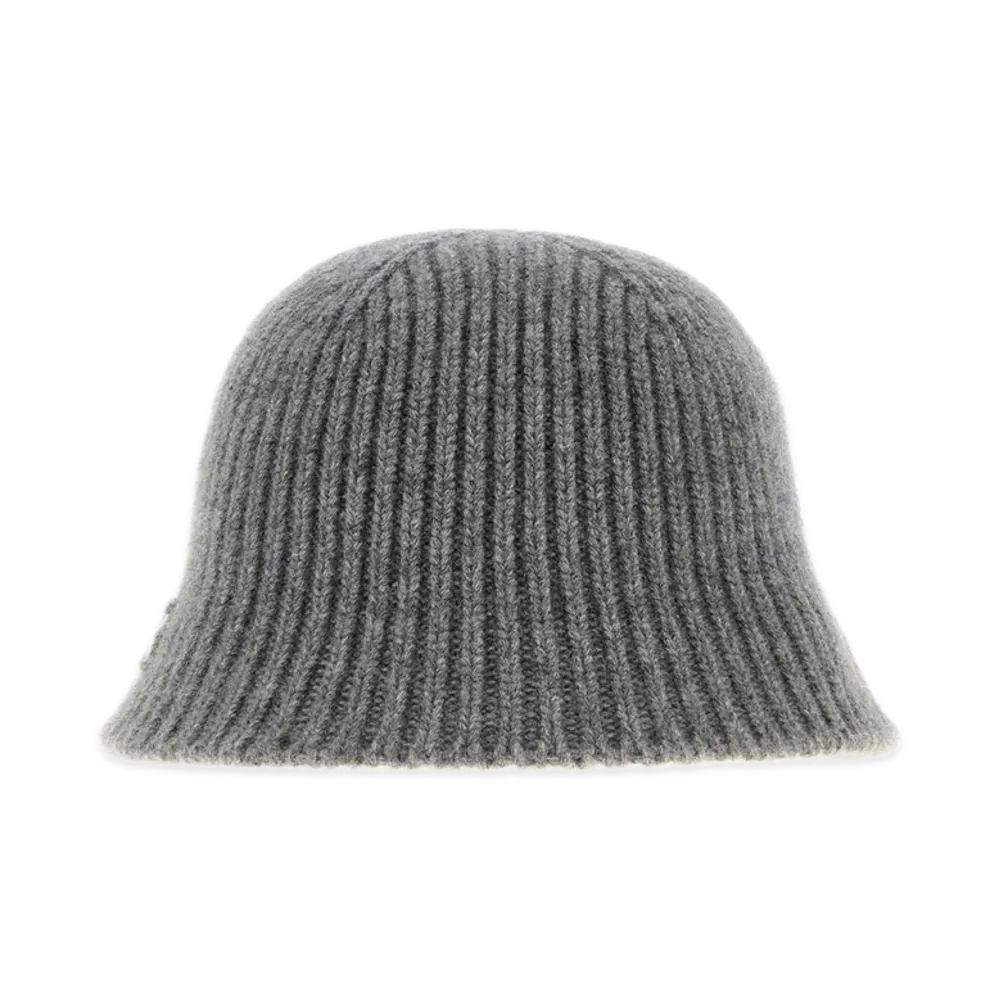 MIU MIU Women's Wool Blend Bucket Hat "Gray"