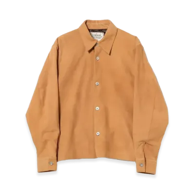 BEAMS FUTURE ARCHIVE Suede Shirts "Light Brown"