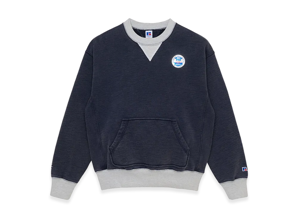GDC x Russell x Project D Sunfaded Crew Sweatshirt "Navy"