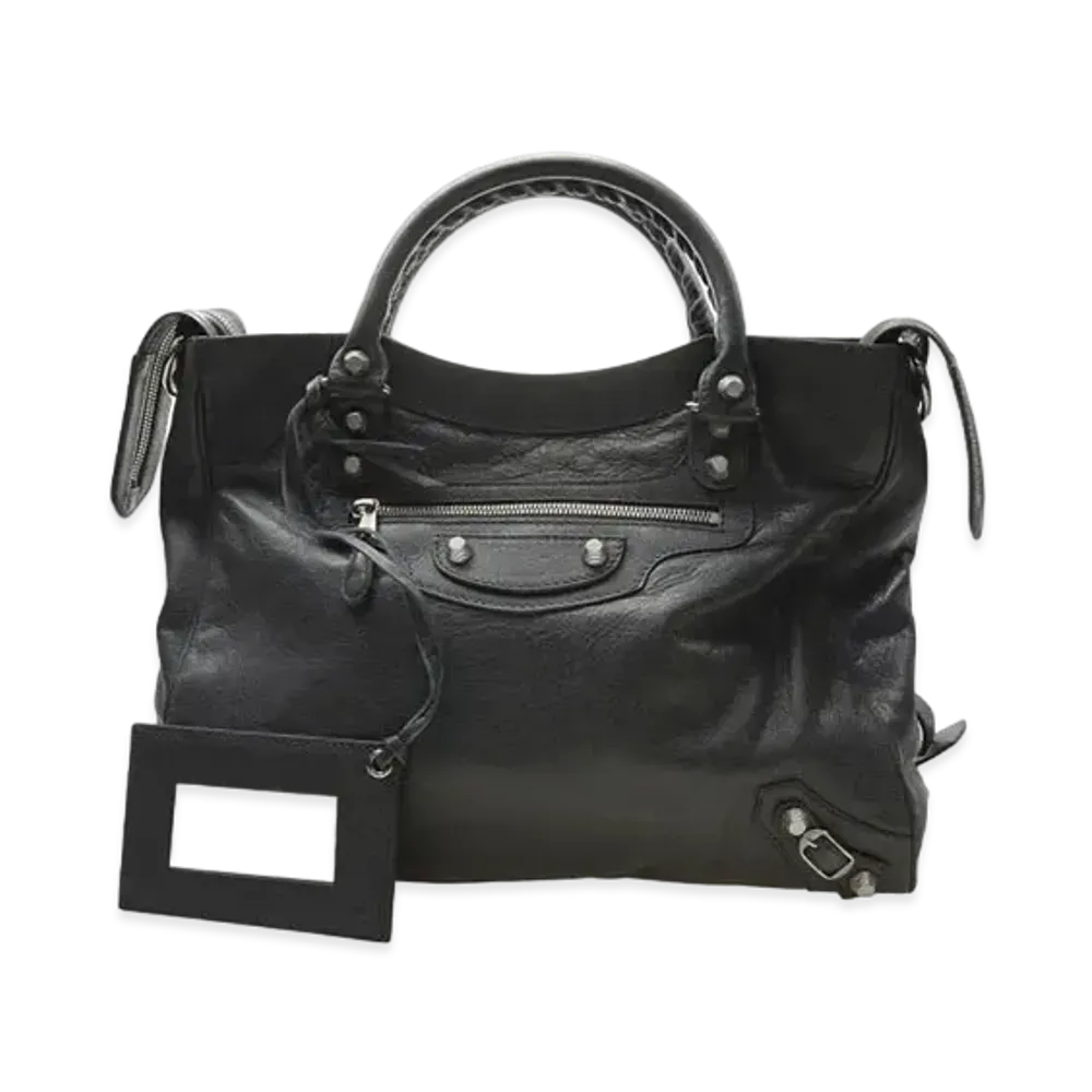 BALENCIAGA Giant Velo Handbag Lambskin "Grey"