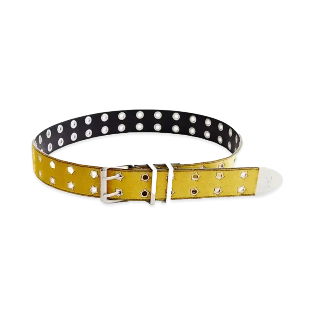 HERONPRESTON x H&M H2 Fuzzy Detail Leather Belt "Yellow"