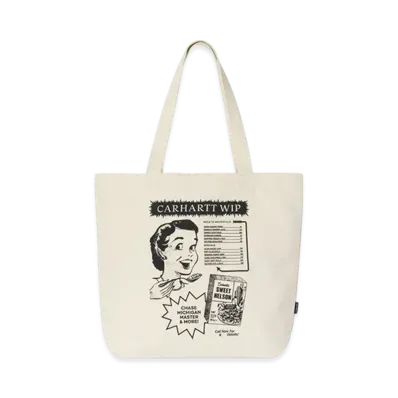 Carhartt WIP Canvas Graphic Tote "Catalogue Print Natural"