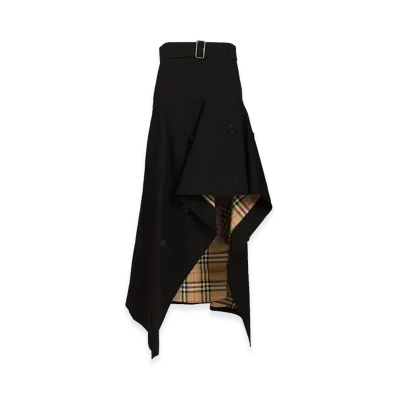 Burberry Women's Asymmetrical Trench Skirt "Black"