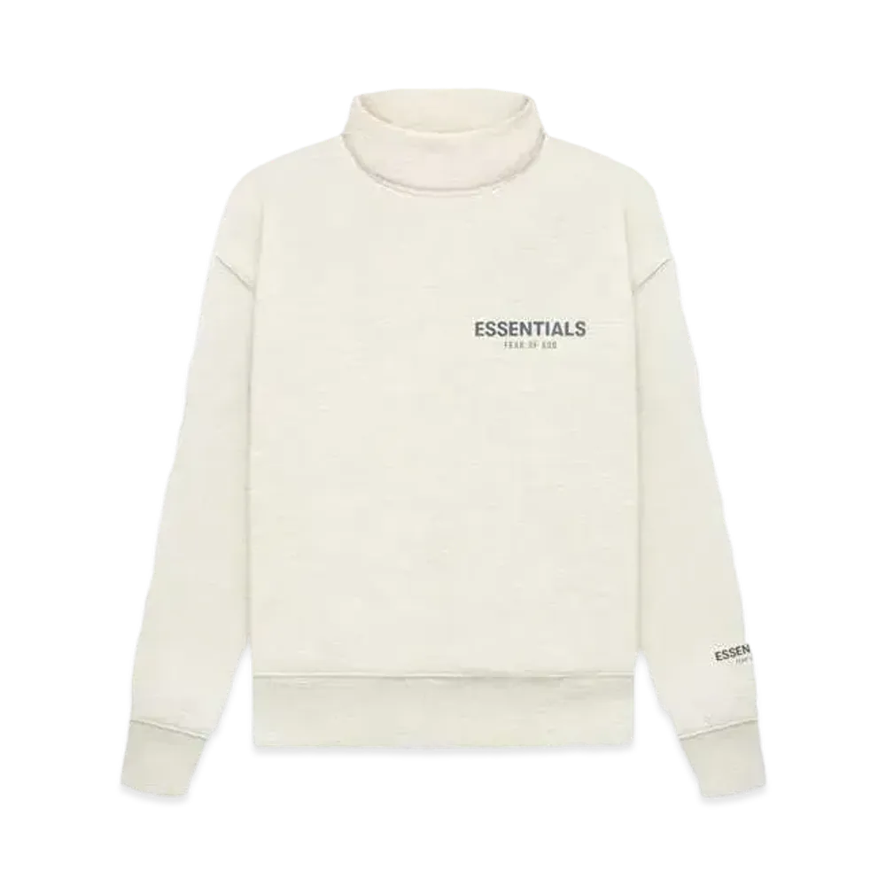 FEAR OF GOD ESSENTIALS KIDS PULLOVER MOCKNECK "Light Heather Oatmeal"