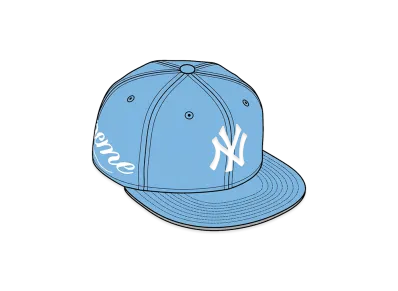 Supreme x New York Yankees New Era "Blue"