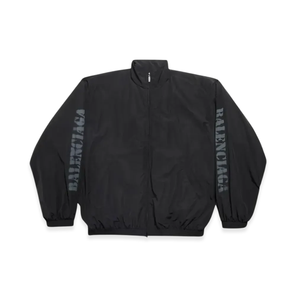 BALENCIAGA Stencil Type Tracksuit Jacket "Black"