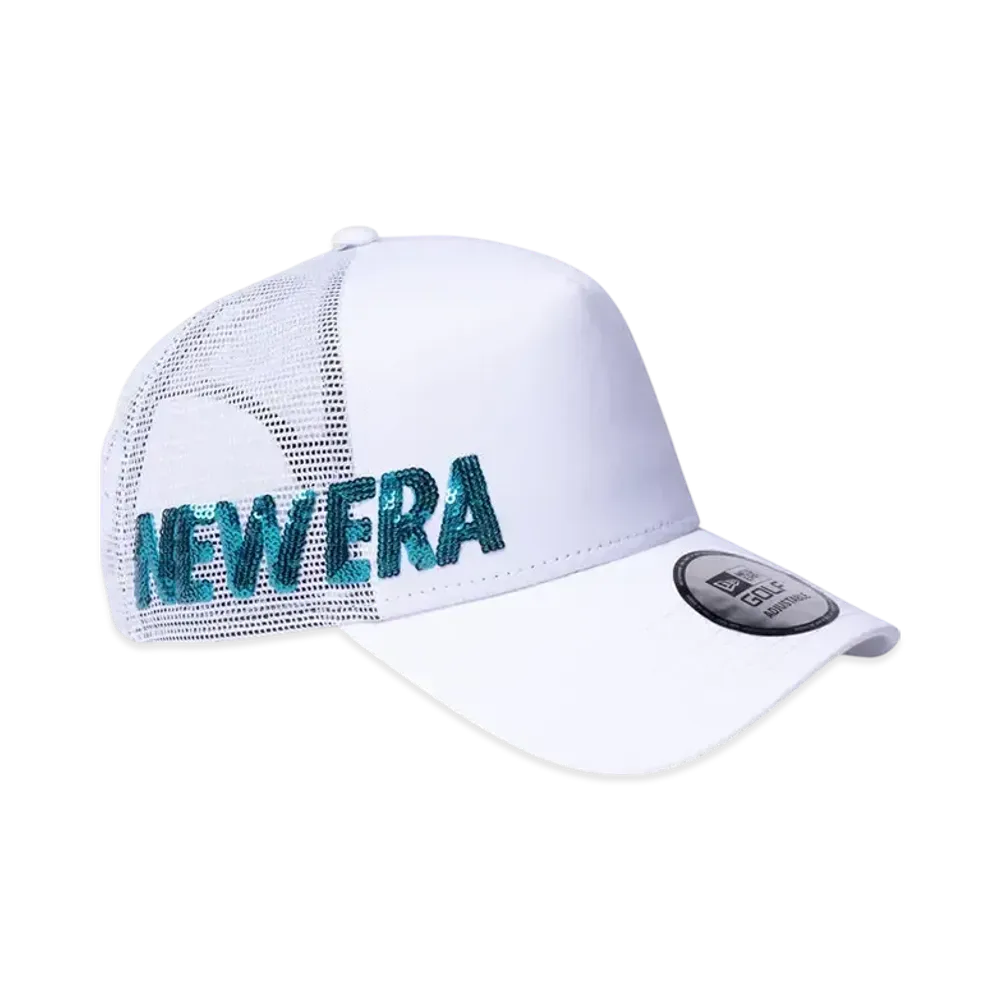 NEW ERA Golf 9Forty A-Frame Tracker Sequins Essential Logo "White"