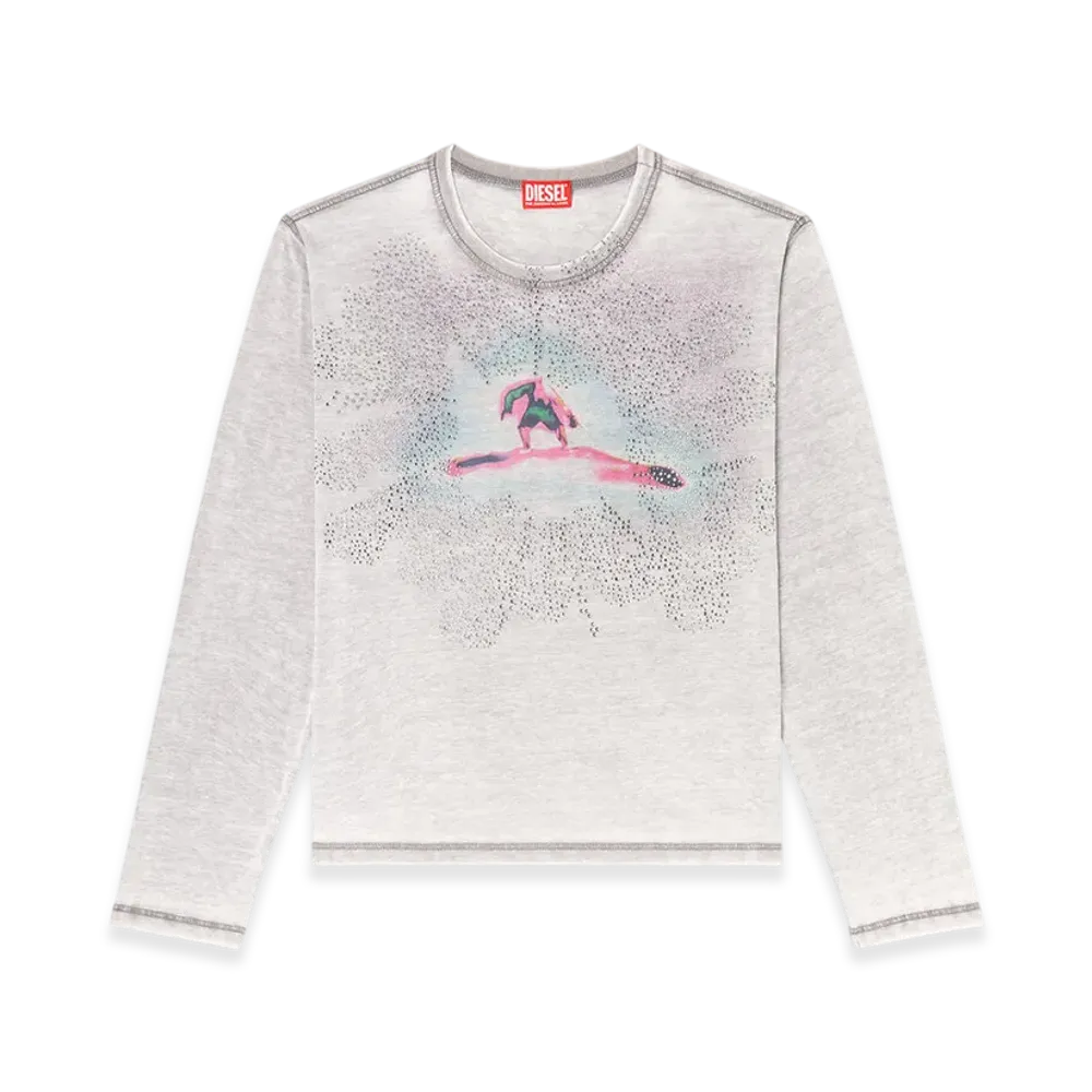 Diesel T-Normy-Ls Long Sleeve T-Shirt "Grey"