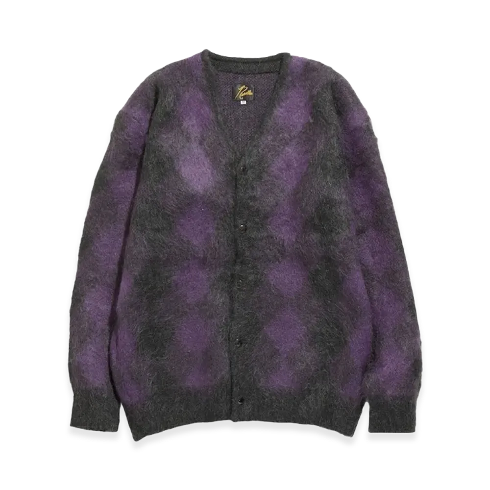 NEEDLES Mohair Cardigan Diamond "Charcoal"