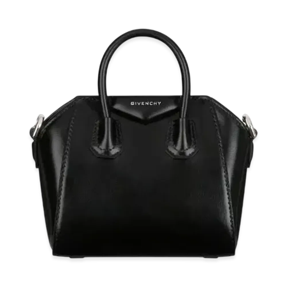 GIVENCHY Micro Antigona Bag In Box Leather "Black"