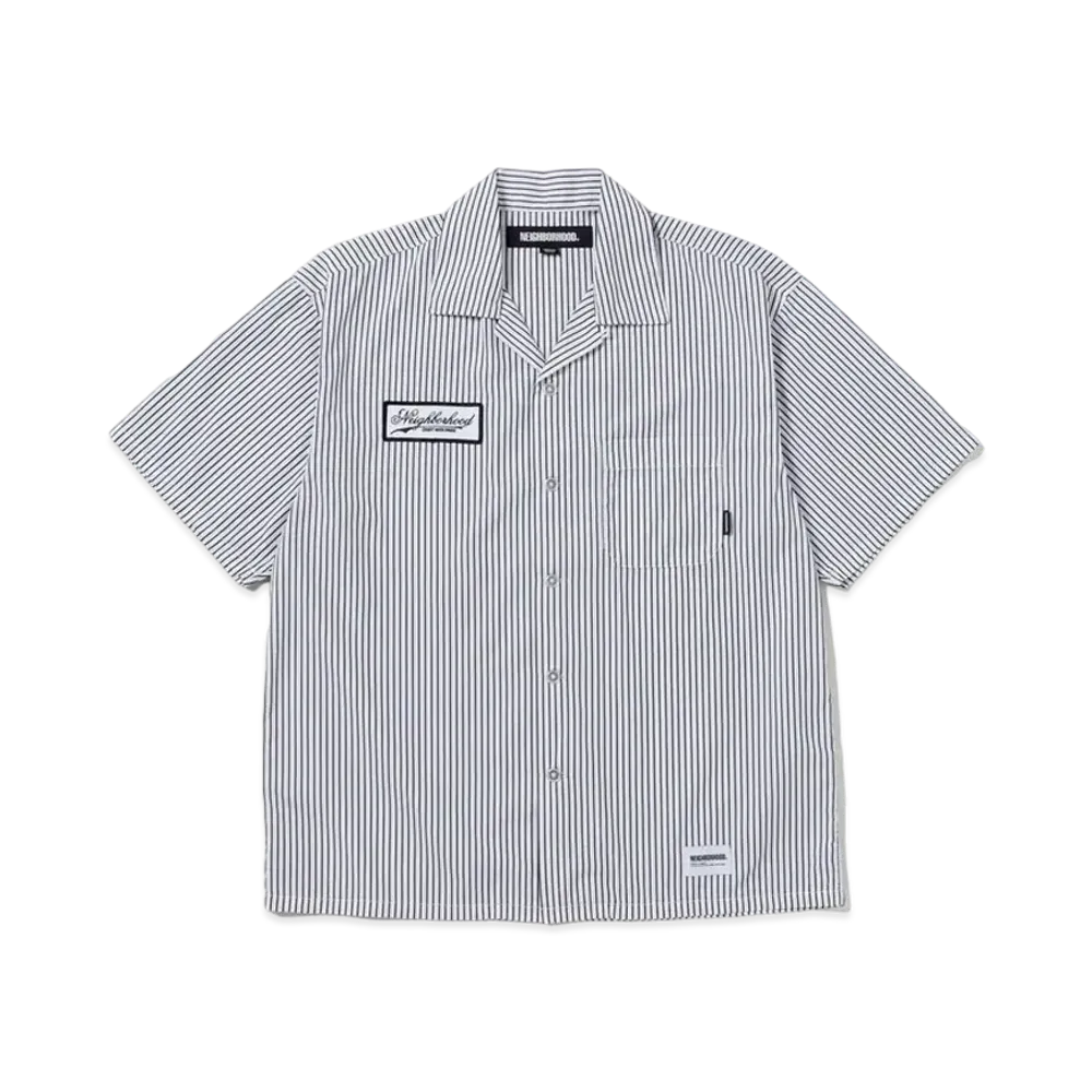 NEIGHBORHOOD Stripe Work Shirt SS "White"