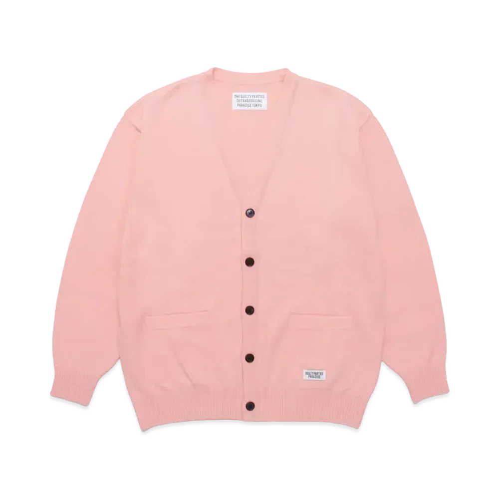 WACKO MARIA CLASSIC KNIT CARDIGAN "Pink"