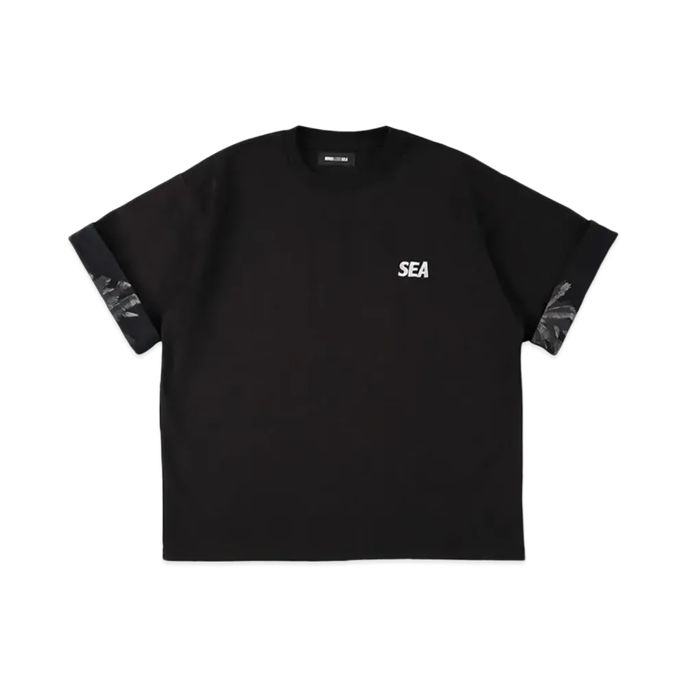 WIND AND SEA Palm tree (Sleeve Pattern) S/S Tee "Black"