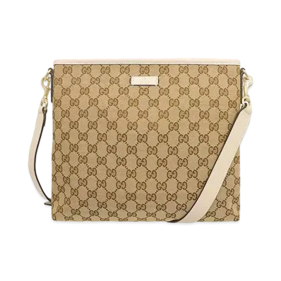 GUCCI GG Canvas Shoulder Bag "White"