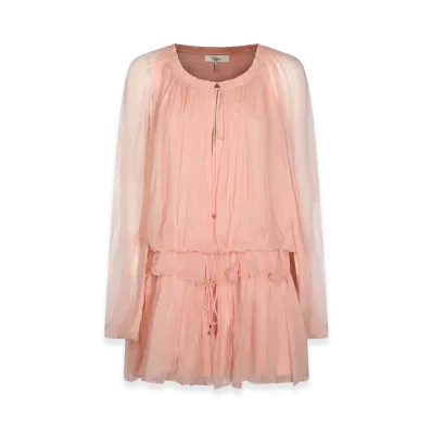 Chloe Women's Silk Mini Dress "Pink"