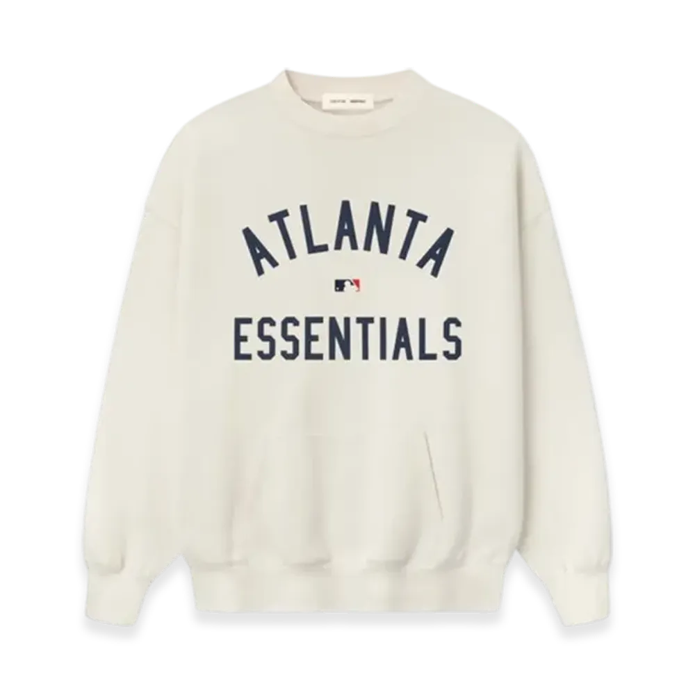 FEAR OF GOD x MLB ESSENTIALS Braves Crewneck "Cream White"