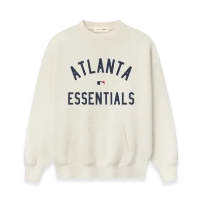 FEAR OF GOD x MLB ESSENTIALS Braves Crewneck "Cream White"