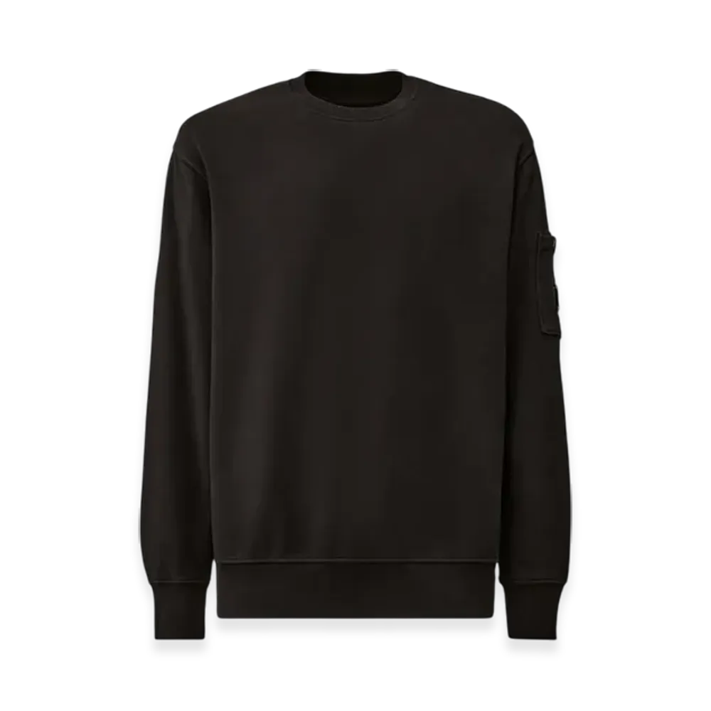 C.P. Company Brushed and Emerized Diagonal Fleece Lens Sweatshirt "Total Eclipse Blue"
