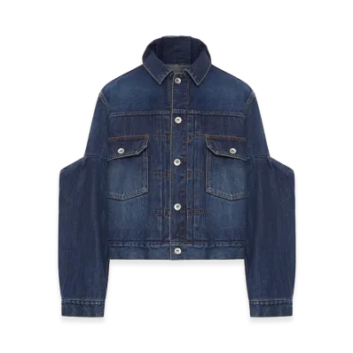 sacai Women's Cotton Denim Jacket "Blue"