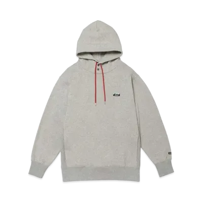NANGA Eco Hybrid Mini Box Logo Embroidery Sweat Hoodie(Unisex) "L.Gry"