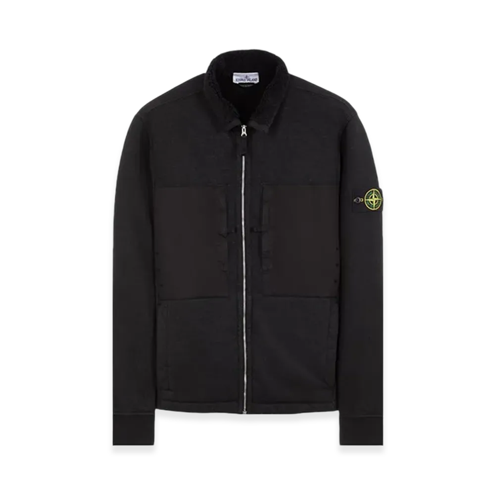 Stone Island 67256 Plated Terry Fleece Track Top - 23FW "Black"