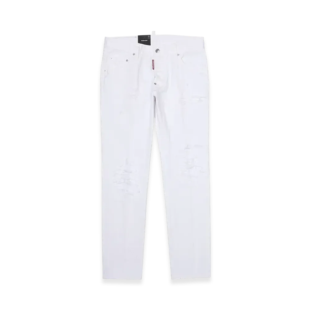 DSQUARED2 Skater Button-Fly Jeans "White"