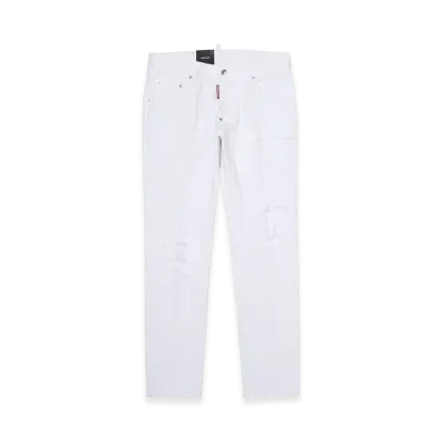 DSQUARED2 Skater Button-Fly Jeans "White"