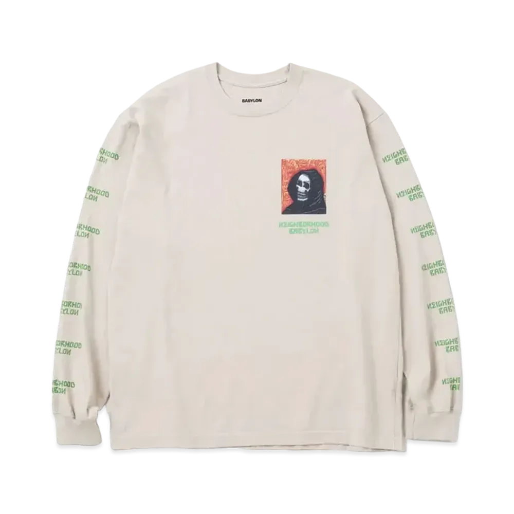 NEIGHBORHOOD x BABYLON . Tee LS-2 "Beige"