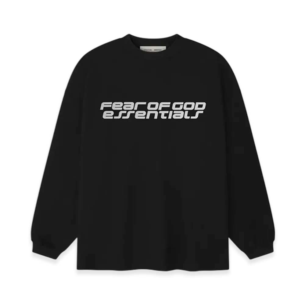 FEAR OF GOD ESSENTIALS Ponte 90s Long Sleeve Tee "Vintage Black"