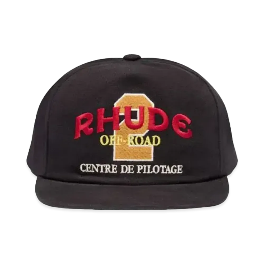 RHUDE Off Road Washed Canvas Hat "Black"
