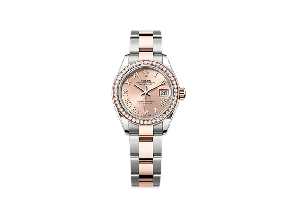 ROLEX Lady-Datejust 28mm Oystersteel & Everose Gold Diamond 279381RBR "Rose-colour"