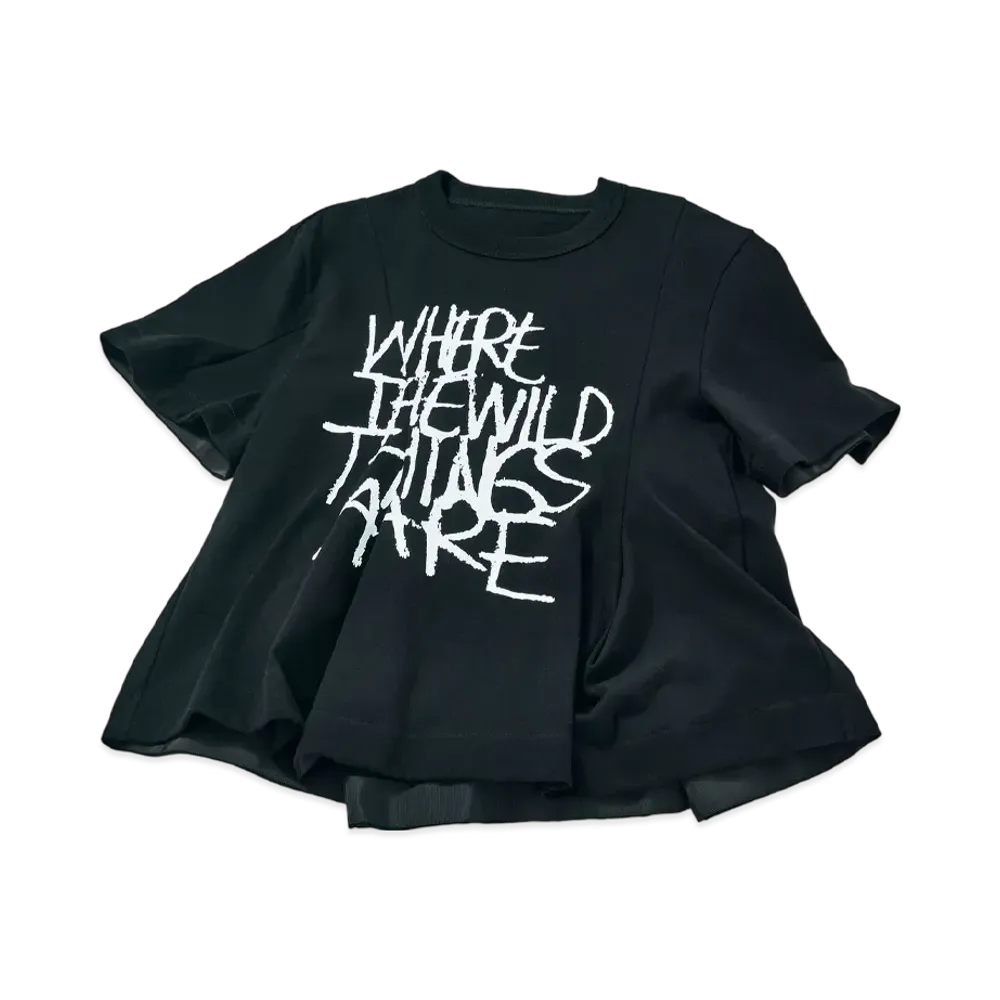 sacai WHERE THE WILD THINGS ARE Cotton Jersey T-Shirt "Black"