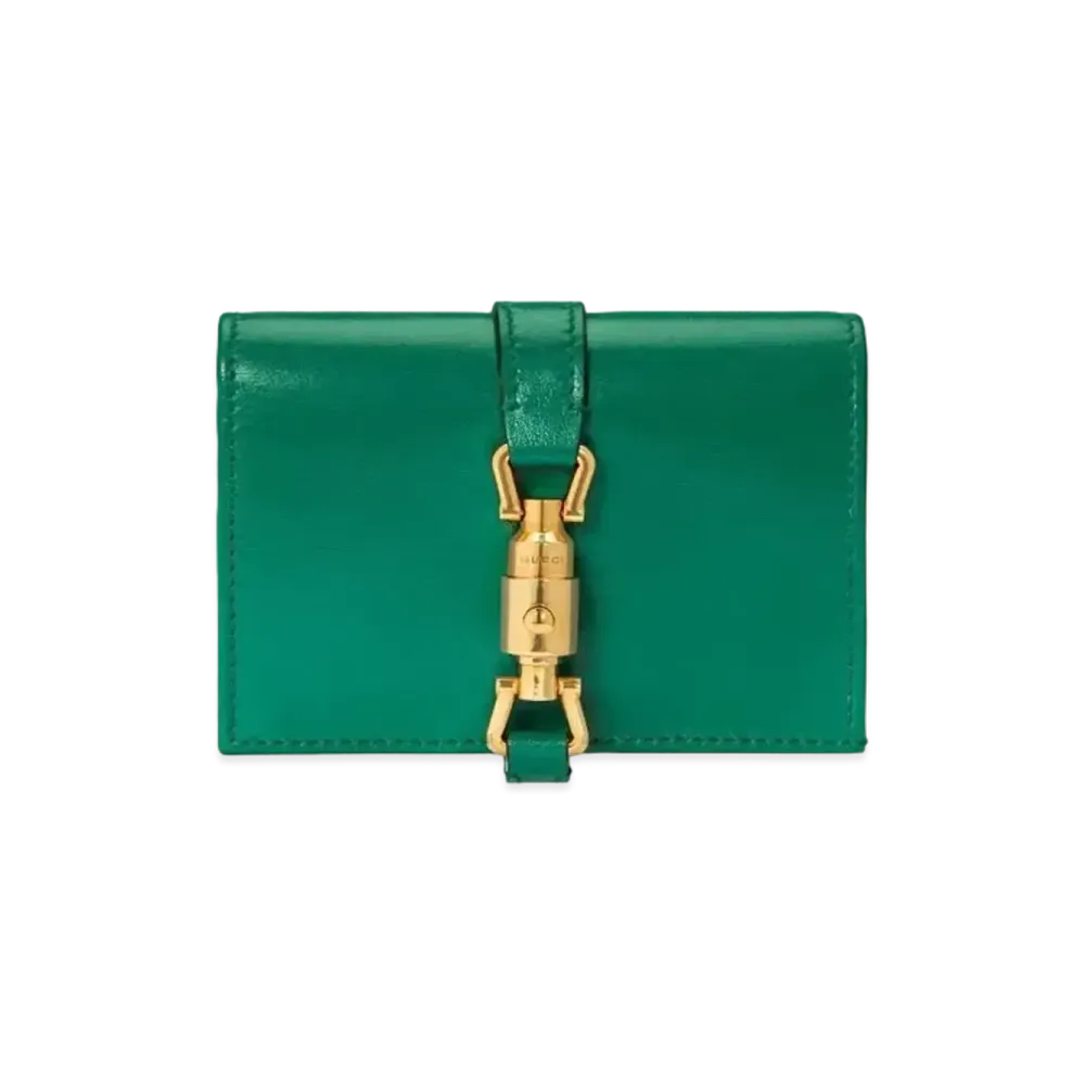 GUCCI Jackie 1961 Card Case Wallet "Emerald Green"