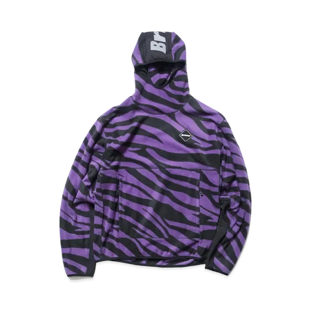 F.C.Real Bristol Zebra Fleece Pullover Hoodie "Purple"