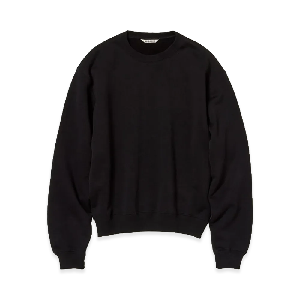 AURALEE Women's Smooth Soft Sweat P/O "Black"