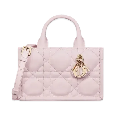 Dior Mini Dior Book Tote Macrocannage Calfskin "Blush Pink"