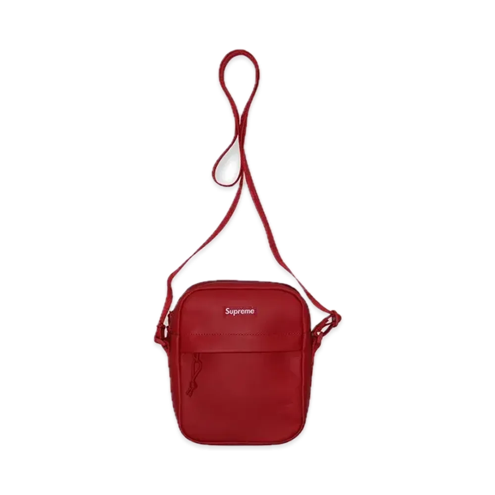 Supreme Leather Shoulder Bag "Red" (23FW)