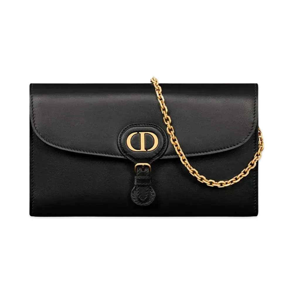 Dior Bobby East-West Pouch with Chain Smooth Calfskin "Black"