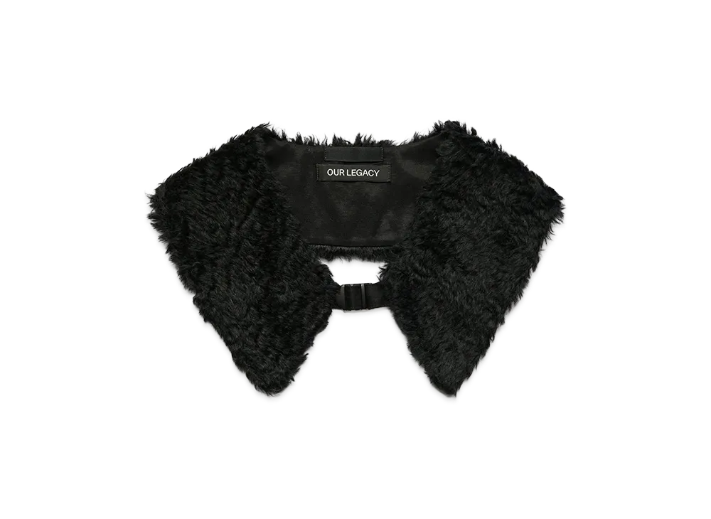 OUR LEGACY Jagged Collar "Fuzzy Fur Black"