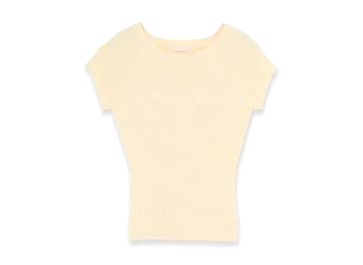 ANDMARY Women's Raglan Logo Tops "White"
